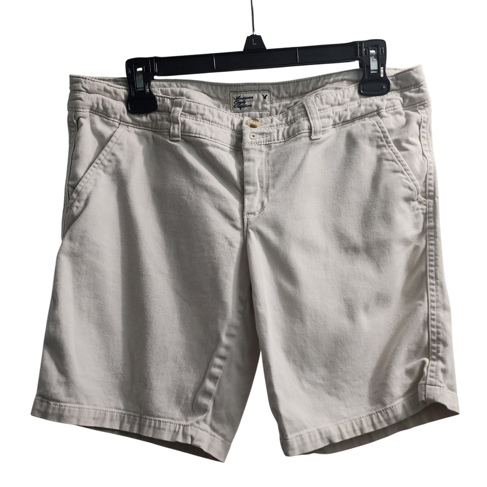 American Eagle Outfitters Beige Stretch‎ Chino Shorts Womens 32 Casual